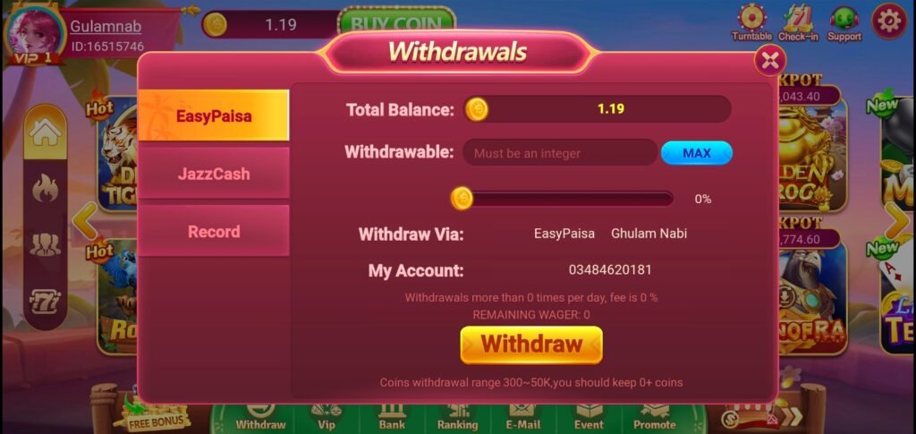 777xk Withdraw